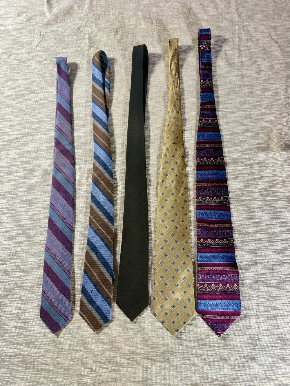 Men’s Necktie Lot 5 Bill Blass Alderman Reed Michael Reed Roundtree Yorke